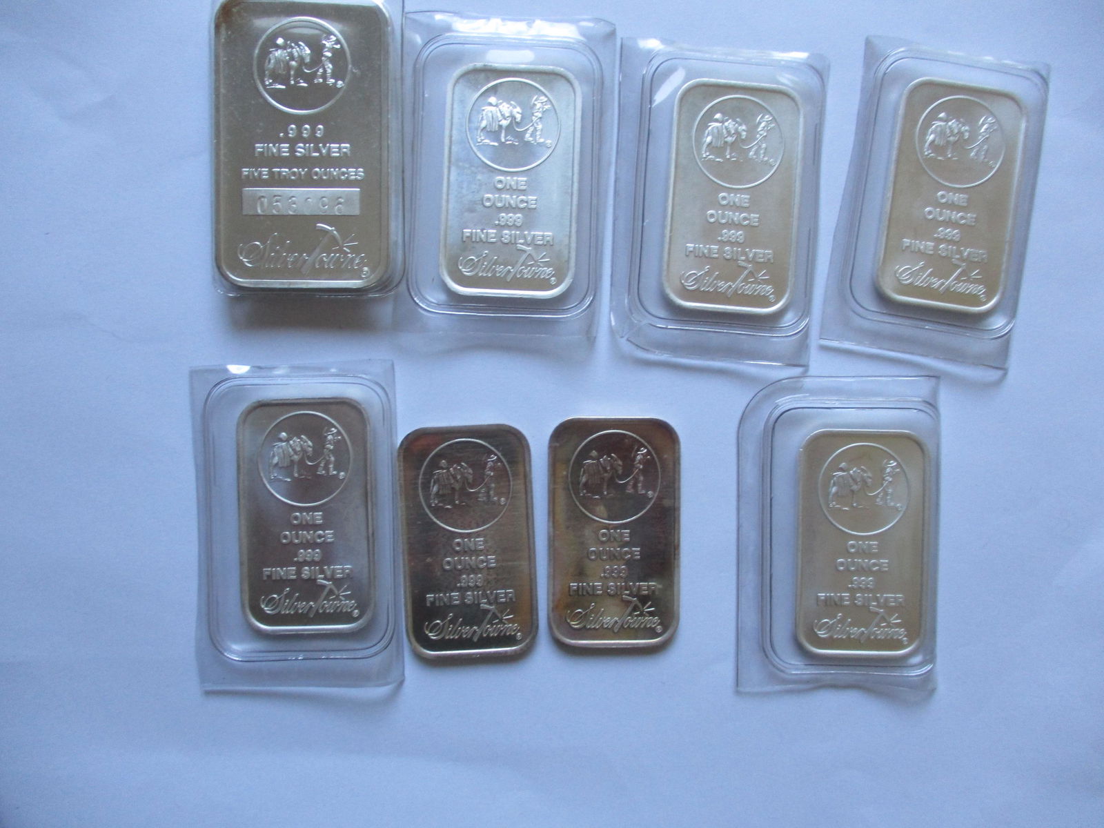 Silver Towne 5 Troy Ounce Ingot And 7 One Ounce Ingots Oct 28 2020 Central Mass Auctions In Massachusetts