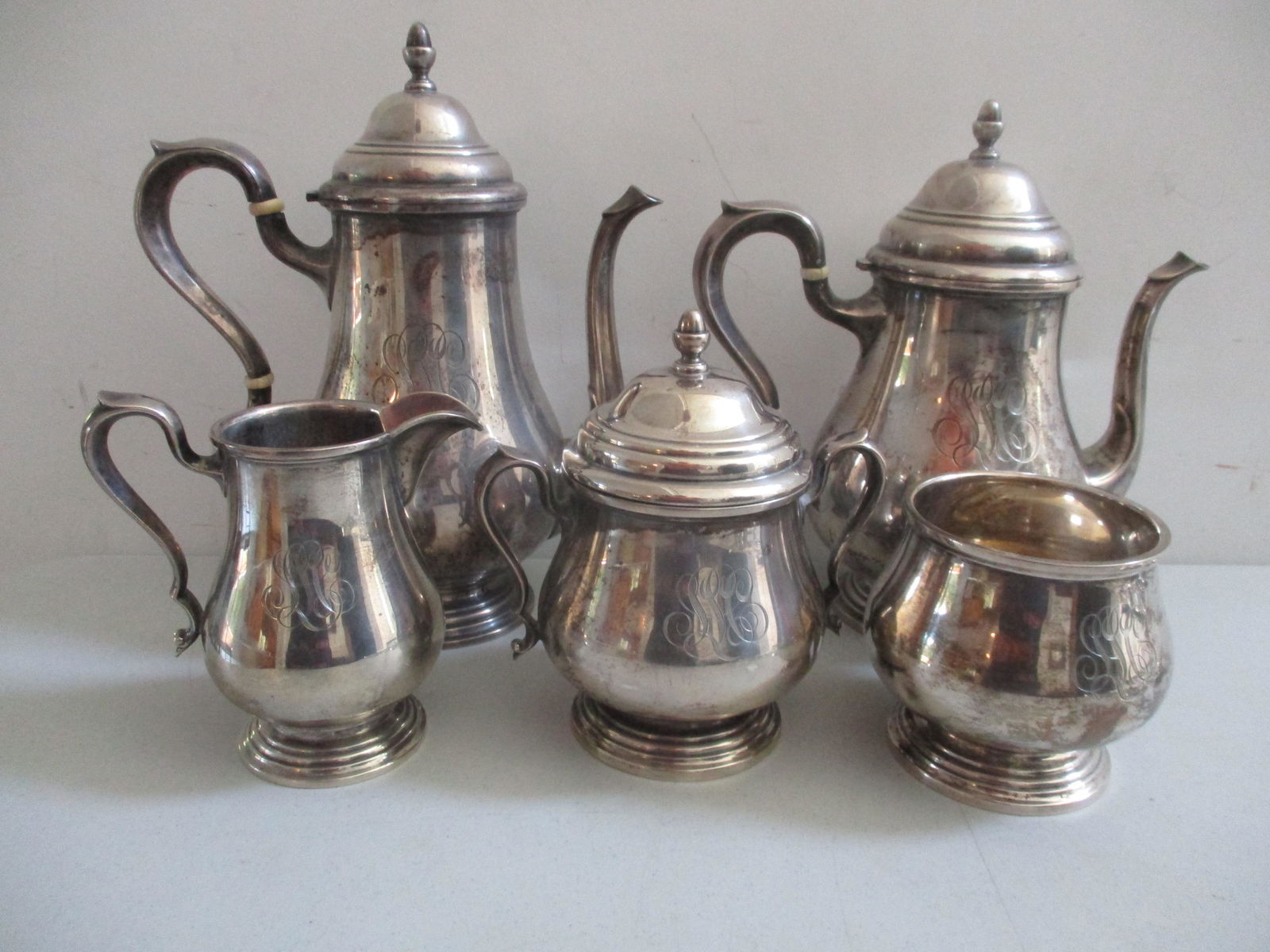 Sterling Silver Coffee & Tea Set (1 of 8)