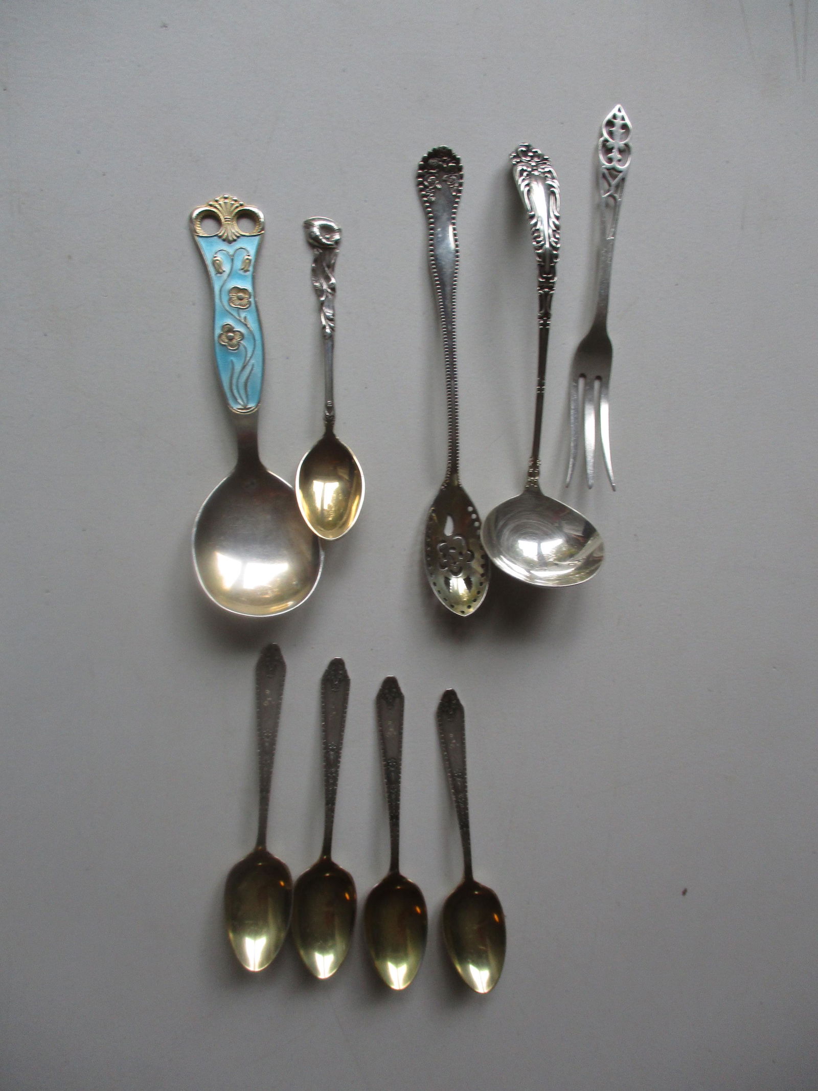 Sterling Silver Spoons, Sauce Spoons, Lemon Fork, Etc. (1 of 5)