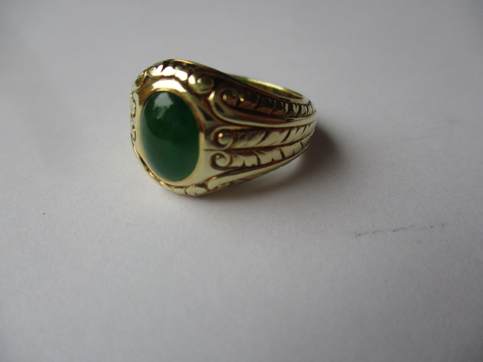 14K Gold Jade Ring (1 of 8)