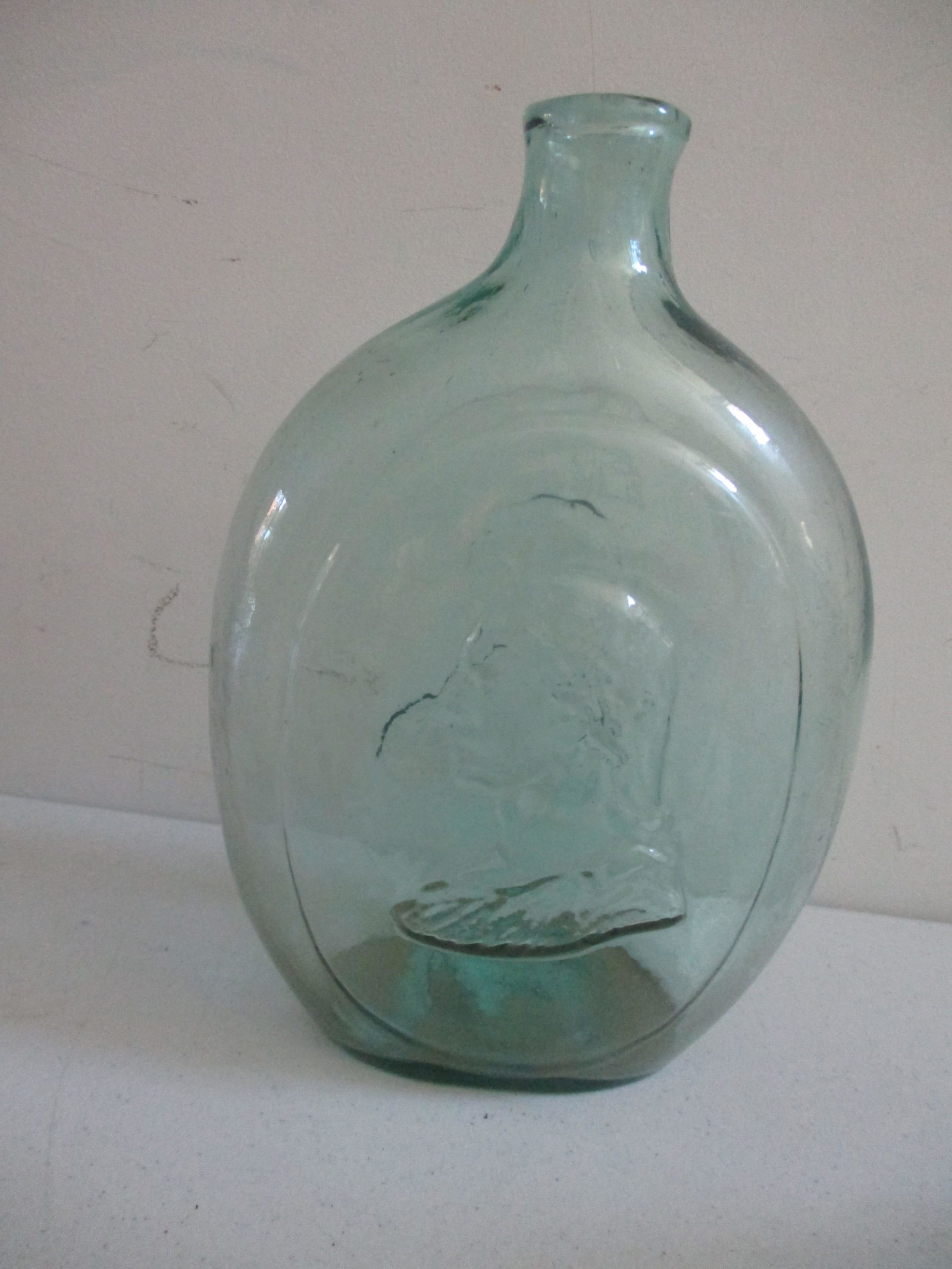Handblown Historical Flask George Washington & Zachary (1 of 7)