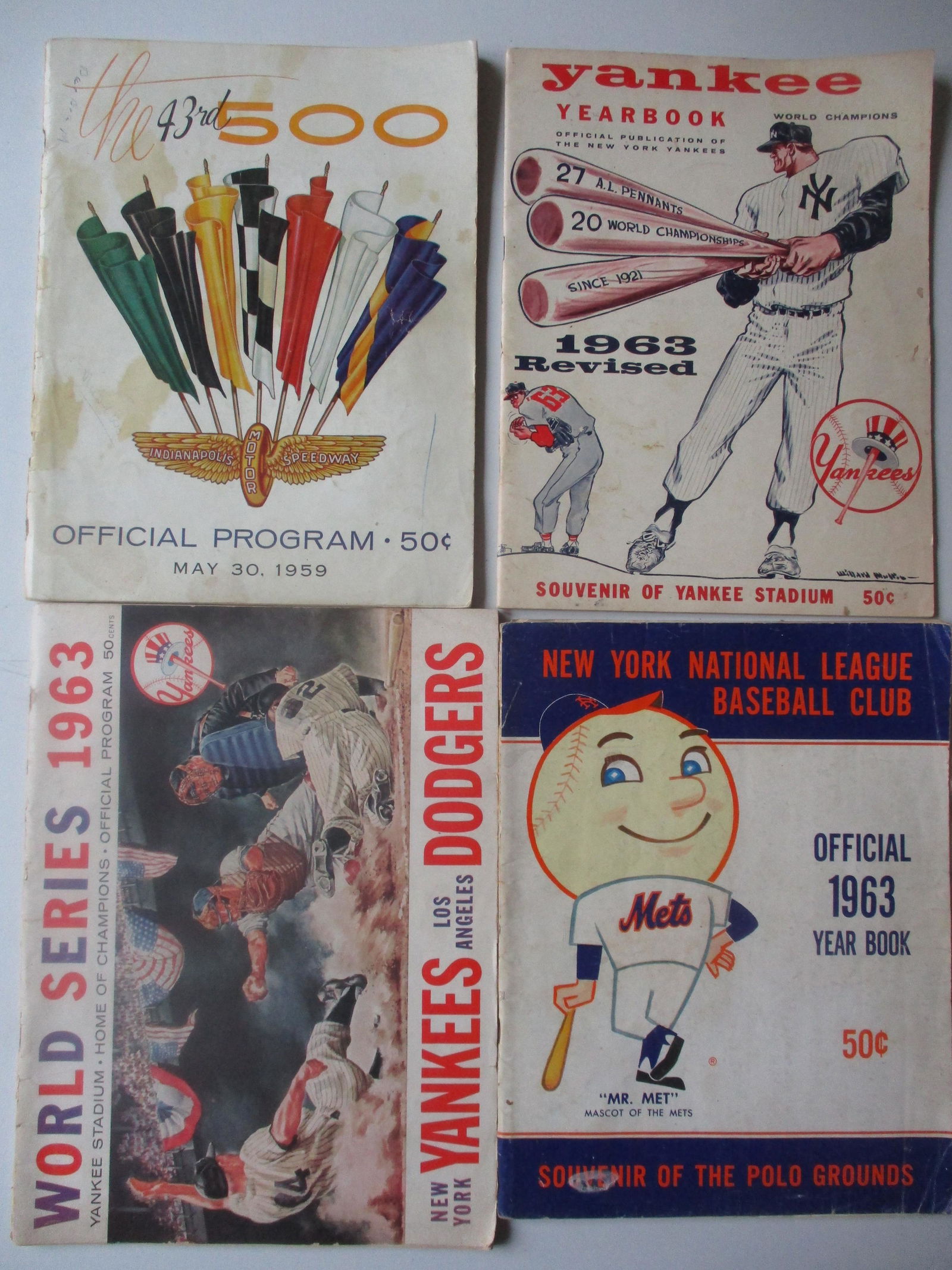 1959 Indy 500 and 1960s Yankees, Dodgers & Mets (1 of 11)