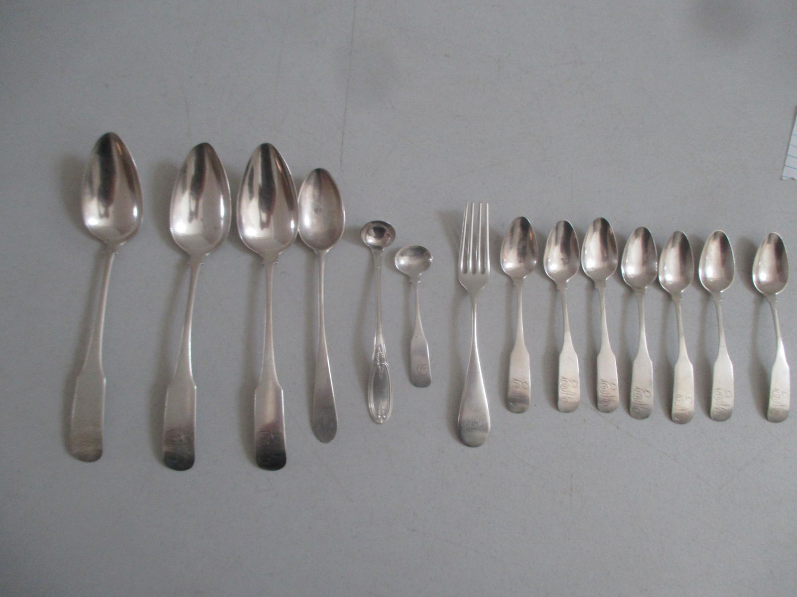 Coin Silver Unmarked - 13 Pieces (1 of 2)