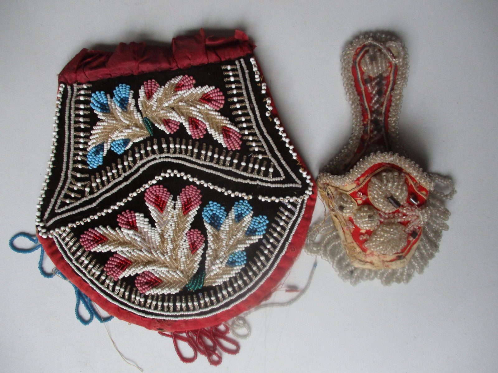 Beaded Native American Purse and Moccasin: See photos
