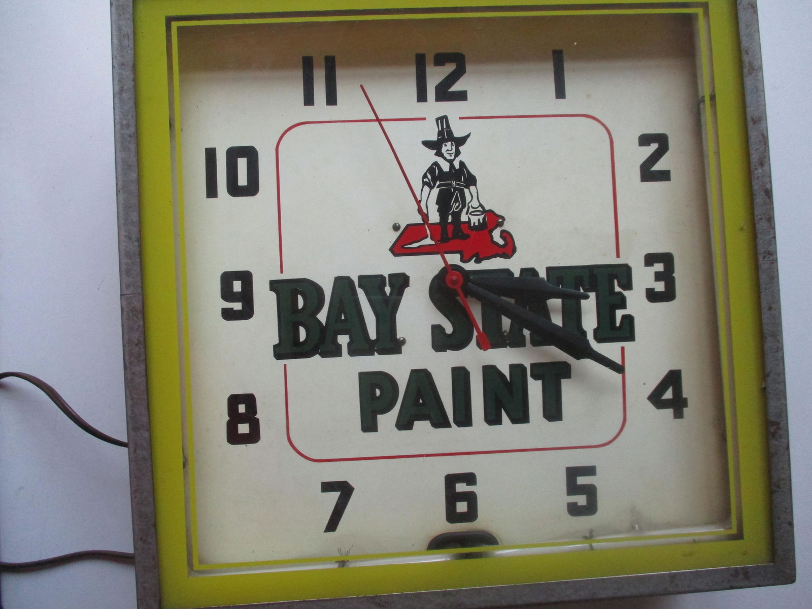 Bay State Paint Worcester, MA Advertising Neon Clock (1 of 5)