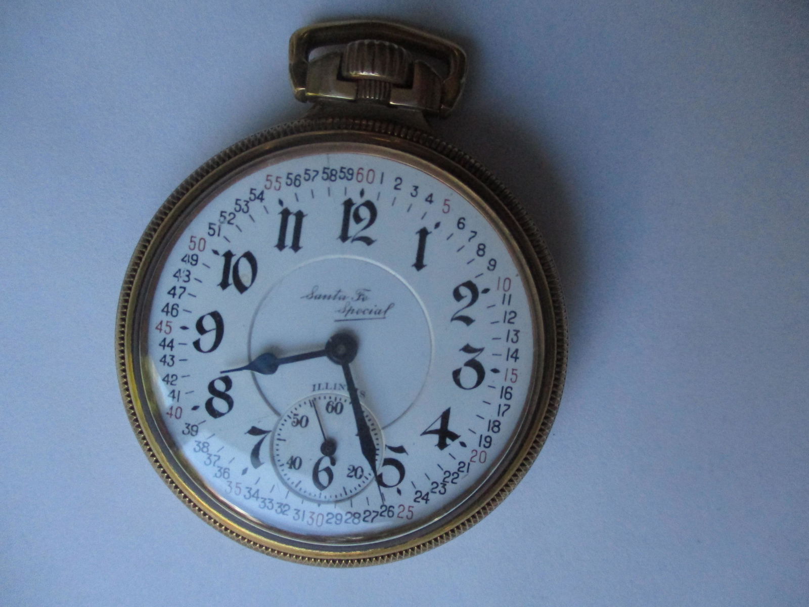 Illinois Santa Fe Gold Filled 16S 21 Jewel Pocket Watch (1 of 6)