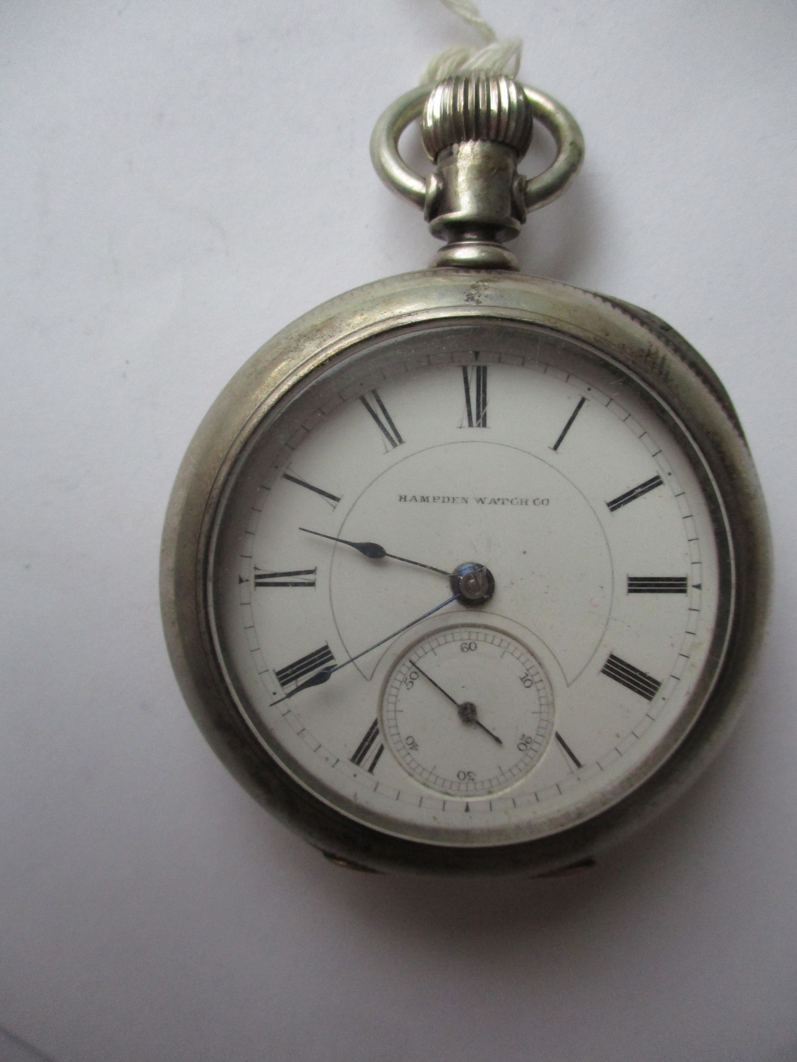Hampden 18S Coin Silver Pocket Watch (1 of 5)