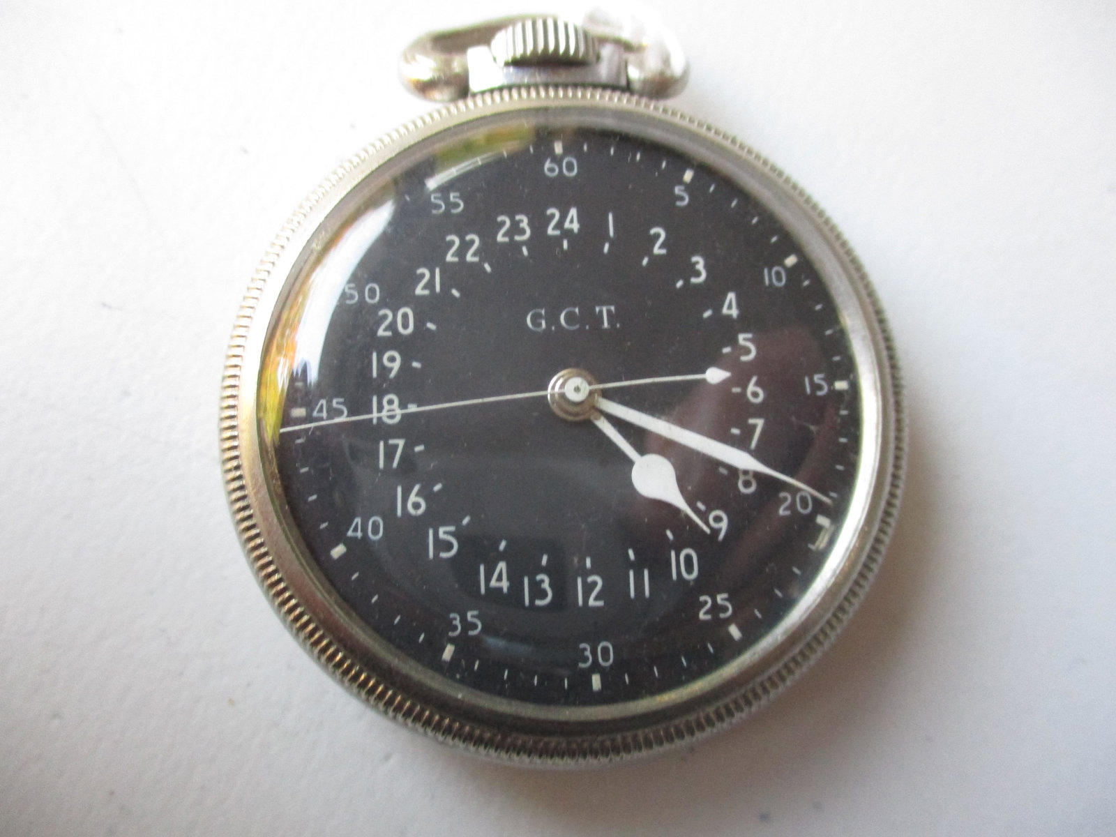 Hamilton 18S 22 Jewel Military Time 6 Position Pocket: s/n 4C112491 (pocket watch tested to see that it runs for 10 seconds)