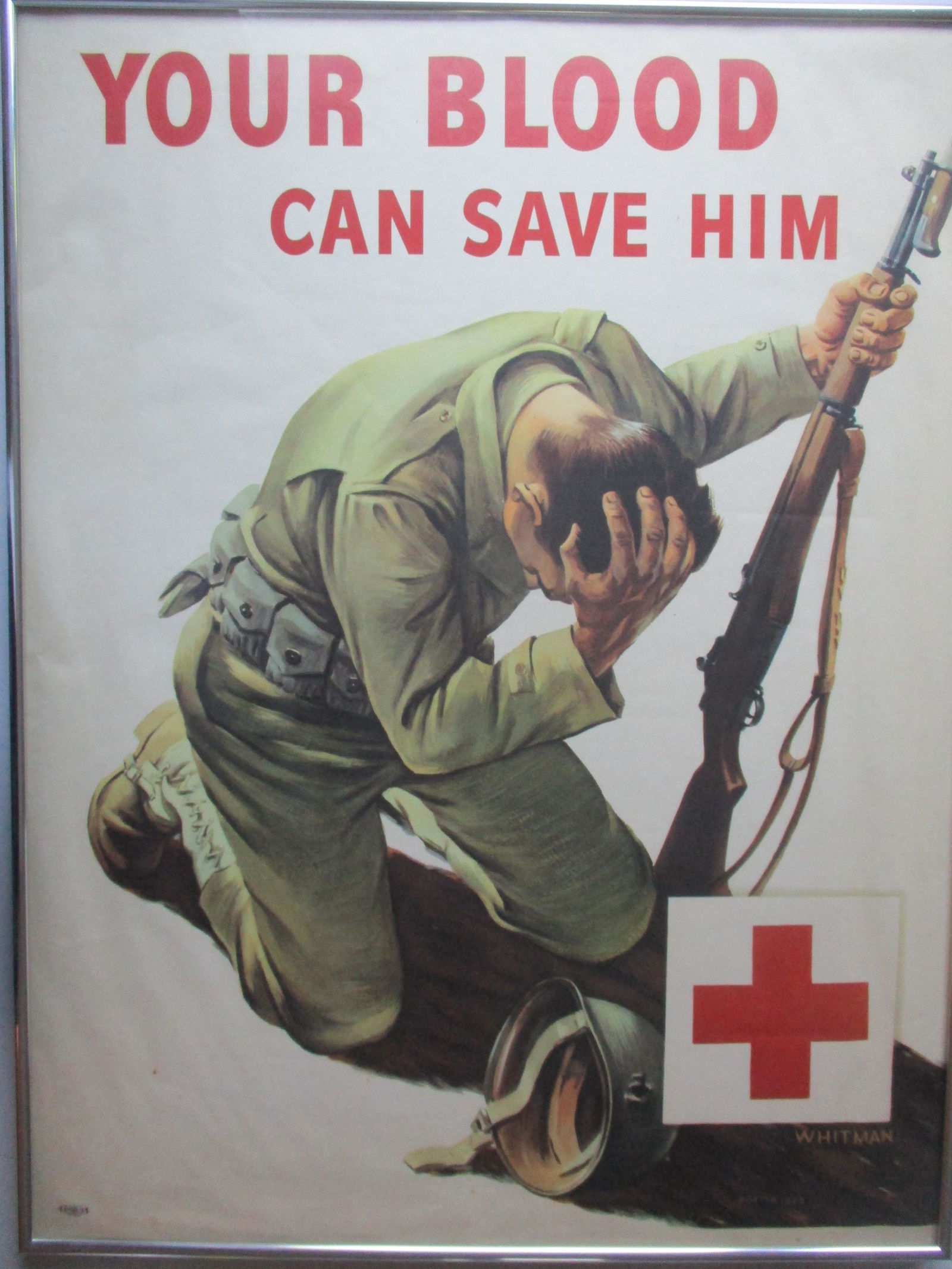"YOUR BLOOD CAN SAVE HIM" World War II Red Cross Poster (1 of 6)