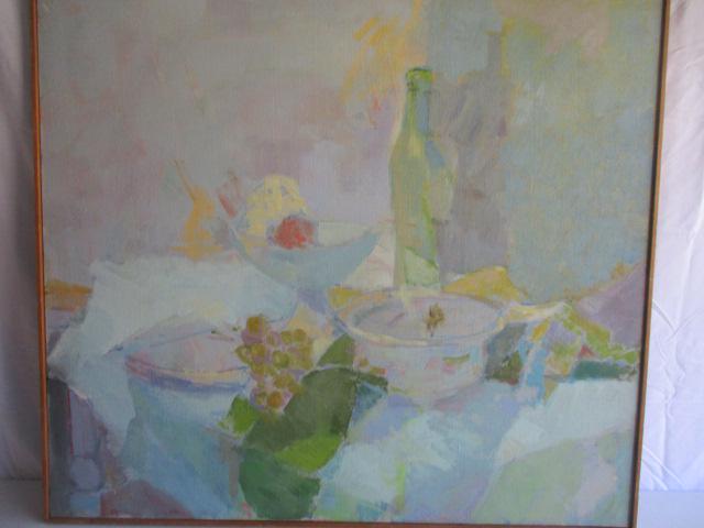 Still Life Oil on Canvas by Ann O'Connor: 30" x 34" Unframed