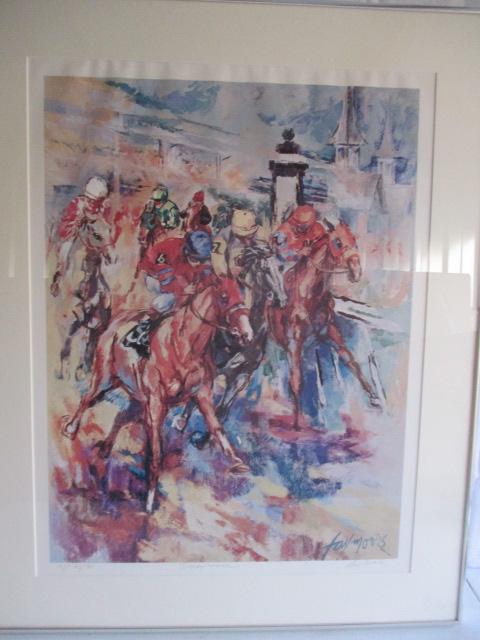 "Derby Form" Artist Proof 25/30 by Fay Moore: 19 1/2" x 25 1/2" (excluding Matte) Framed