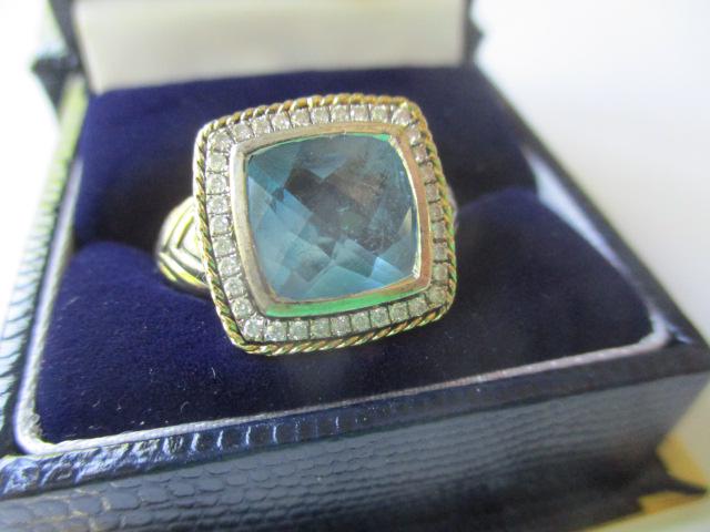 Andrea Candela Sterling Silver & Blue Topaz Ring (1 of 10)