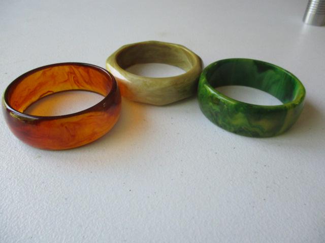 Bakelite & Other Bracelets: See Photos for Condition