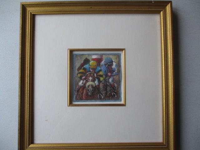 Fay Moore "Quarter Pole" Pastel on Antique Paper (1 of 6)