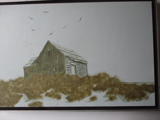 J. H. Cromartie 1971 Beach Scene Acrylic on Panel (1 of 8)