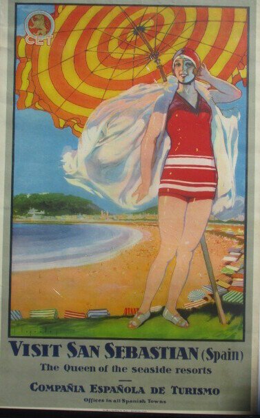 Circa 20's Visit San Sebastian Travel Poster -Segrellas (1 of 5)