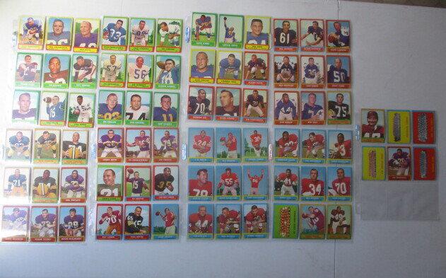1963 Topps Football Cards - 69 Cards: Bob Lilly, Forrest Gregg & Others - See Photos for Condition