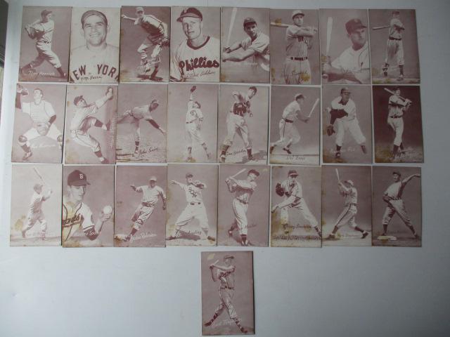 (25) 1947 - 66 Baseball Exhibit Cards (1 of 17)