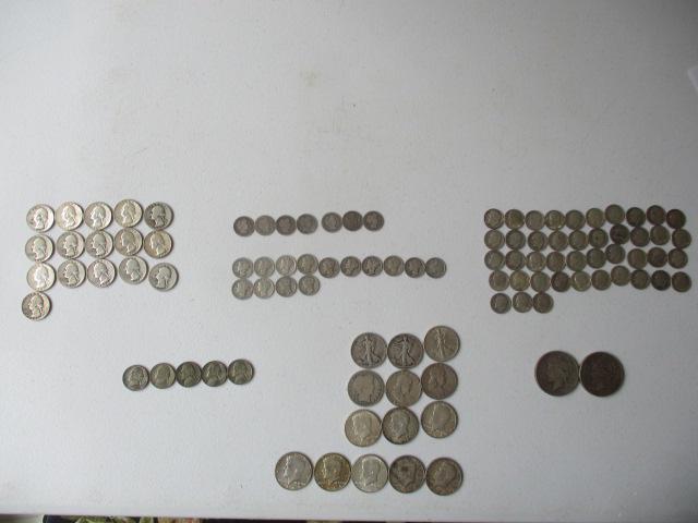 Silver Dollars, Halfs, Quarters, Dimes & Nickles (1 of 10)