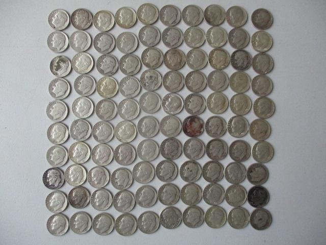 100 Silver Roosevelt Dimes (1 of 3)