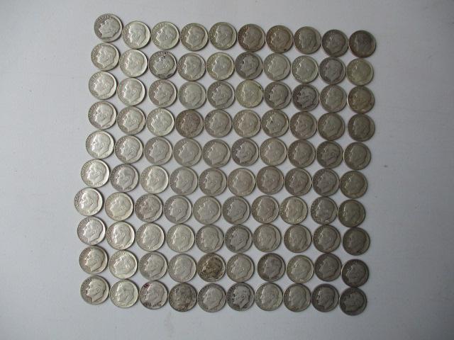 100 Silver Roosevelt Dimes (1 of 3)