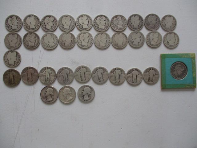 22 Barber, 9 Standing Liberty & 3 Washington Silver (1 of 20)