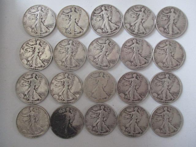 20 Walking Liberty Halfs (1 of 7)