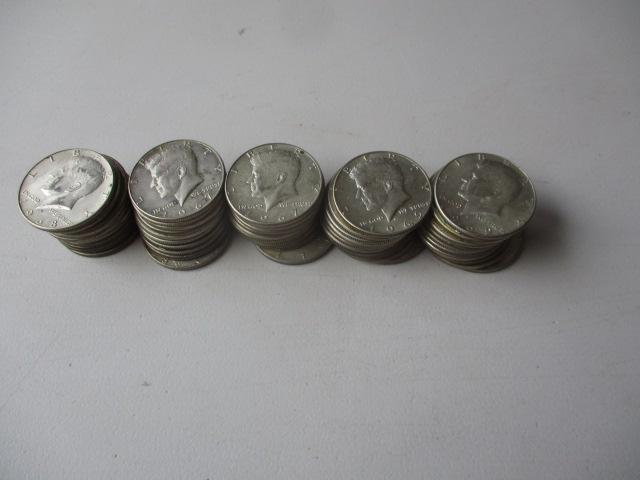 50 Kennedy 40 % Silver Half Dollars (1 of 2)
