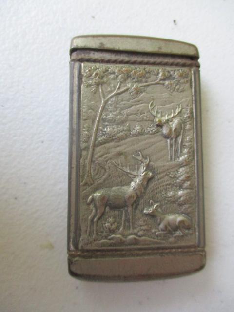 Match Safe with 3 Embossed Dear 1904 Patent (1 of 5)