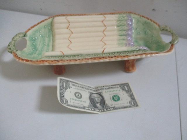 Large Majolica Asparagus Serving Bowl 15" (1 of 6)