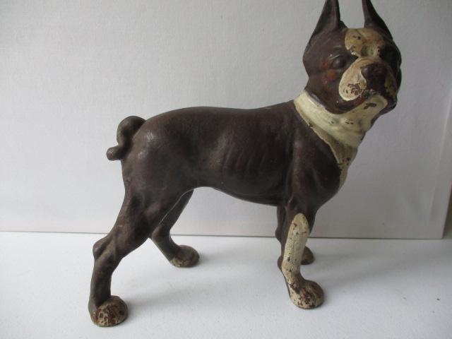 Bull Terrier Cast Iron Doorstop 10" High: See photos for condition