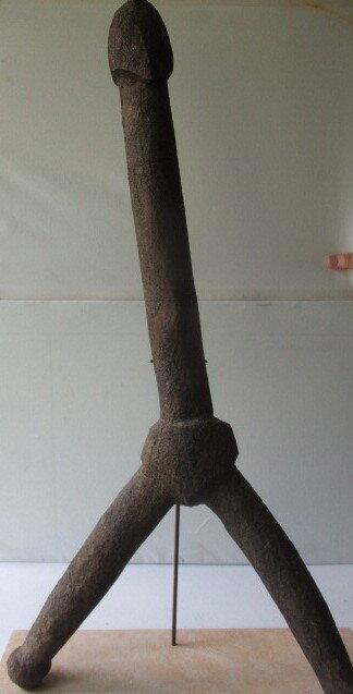 Lobi African Carved Wood Figure - Phallus Shaped (1 of 9)