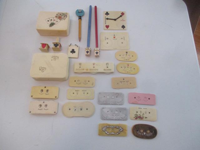 Celluloid Trump Markers and Other Game Items (1 of 5)