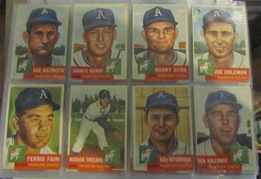 Topps 1953 Baseball Complete Set sorted by teams