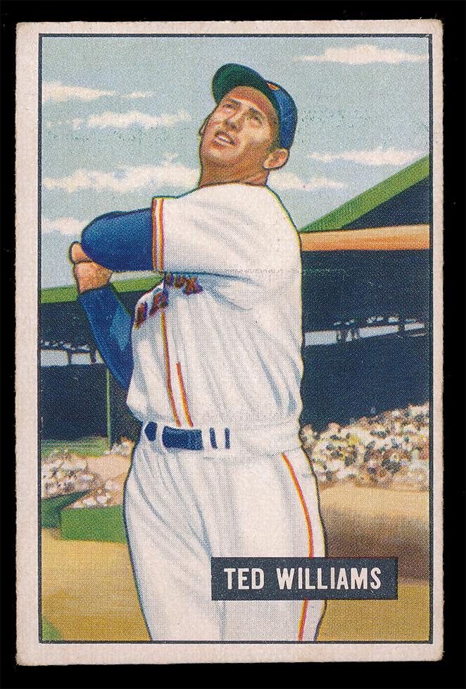1951 Bowman Baseball #165 Ted Williams Vg (1 of 2)