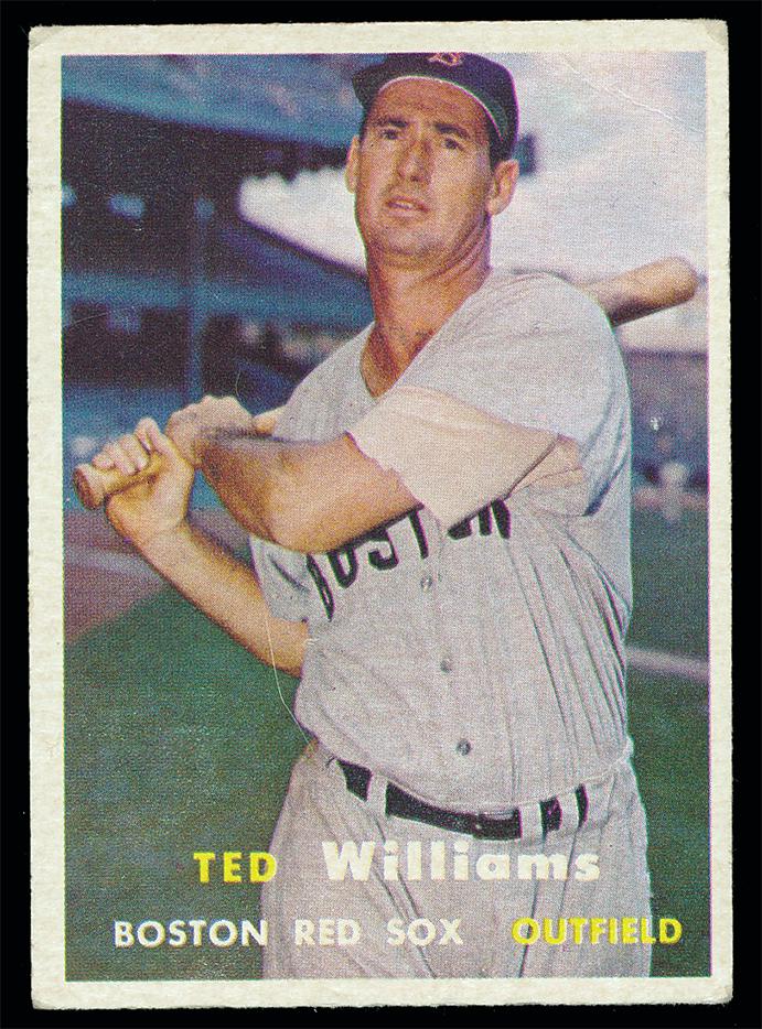 1957 Topps Baseball #1 Ted Williams Vg (1 of 2)