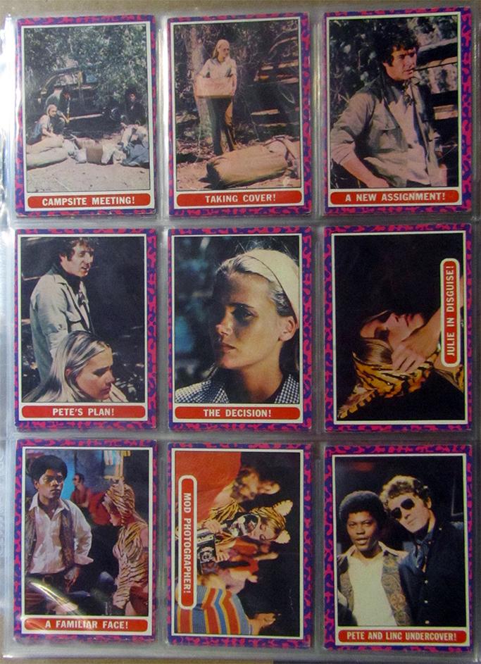1969 Topps Mod Squad Complete Set: Very solid set of all 55 cards. These are Ex/Exmt cards overall.