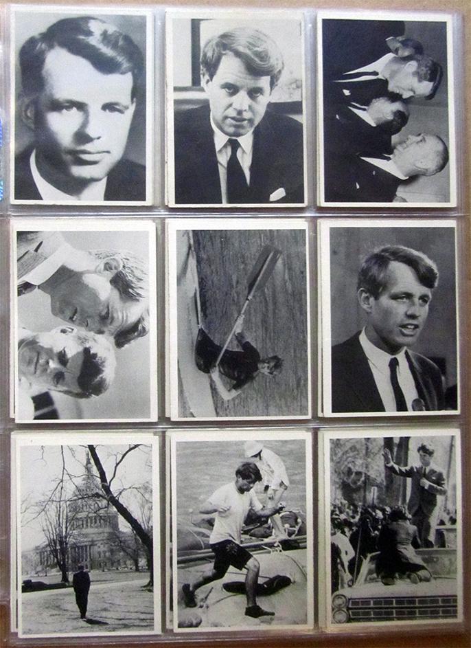 1968 Philadelphia Gum Robert Kennedy Complete Set: Great set of the younger brother of JFK. This set grades