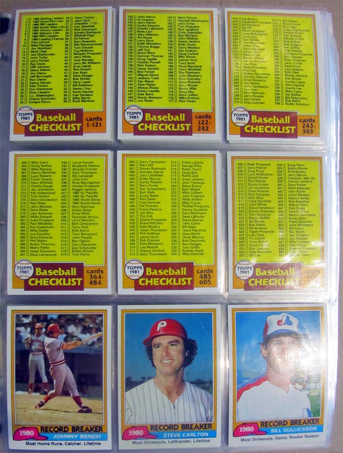 1981 and 1982 Topps Baseball Complete Sets (1 of 5)