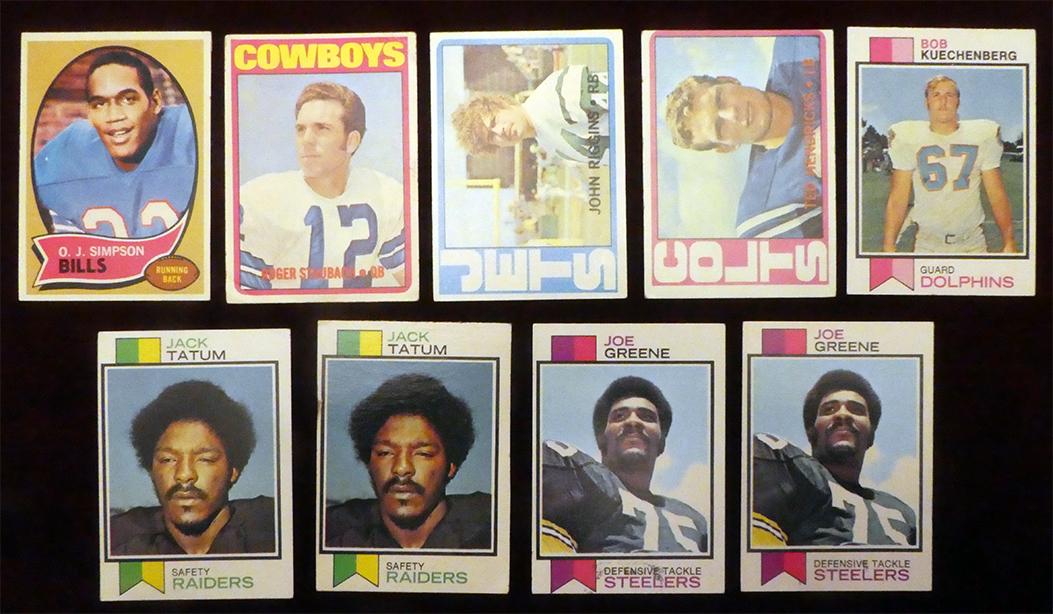 (9) 1970's Topps Football Rookie Cards (1 of 1)