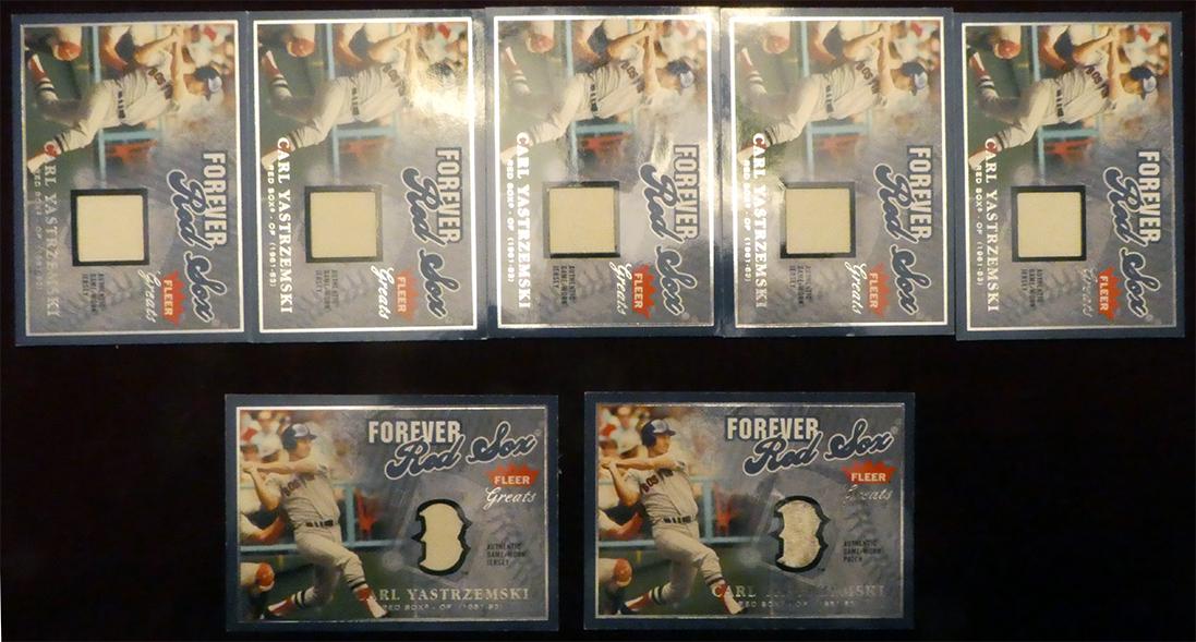 (7) 2004 Fleer Greats Yastrzemski Swatch w/#ed (1 of 2)