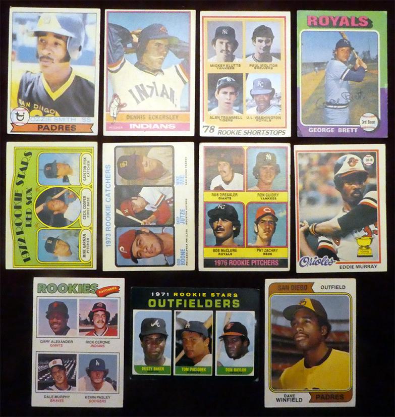 (11) 1970's Topps Baseball Key Rookie Cards (1 of 1)