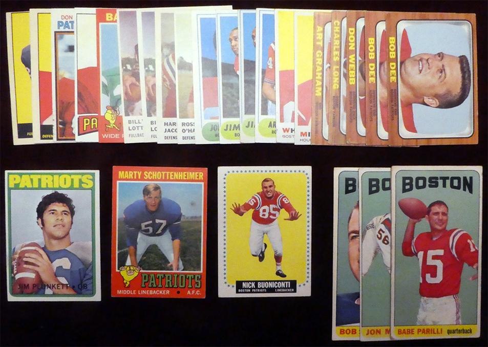 (27) 1960's-1970's New England Patriots Cards (1 of 1)