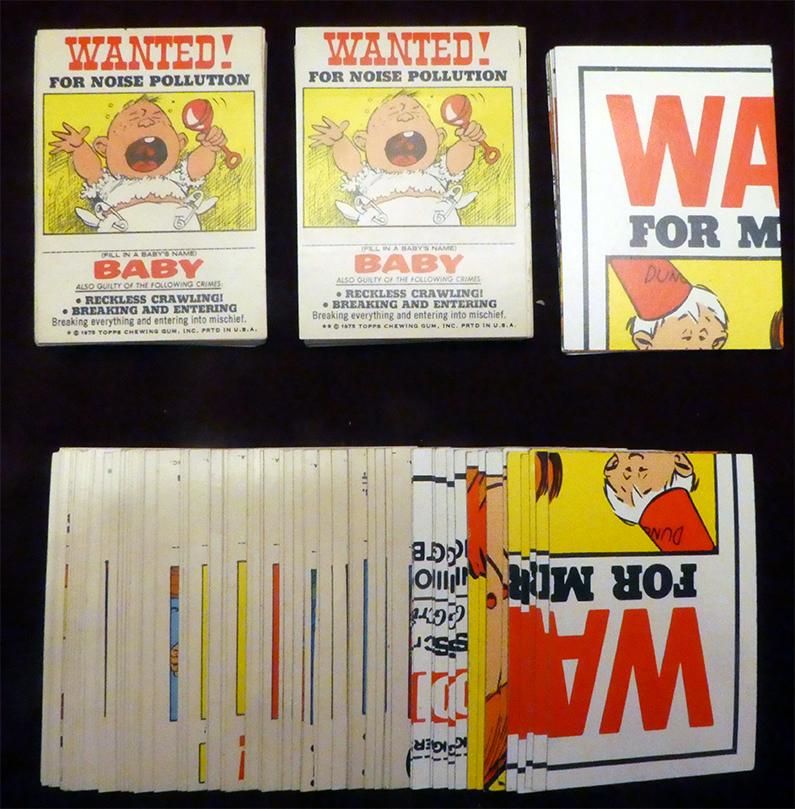 Giant lot of 1975 Topps Wanted stickers & puzzles (1 of 1)