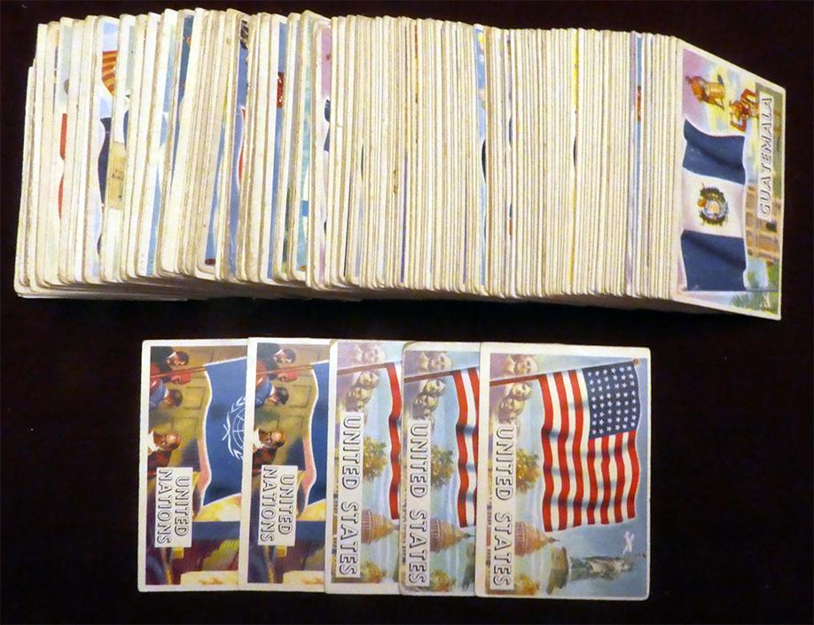 Lot of (205) 1956 Topps US Flags Cards (1 of 1)