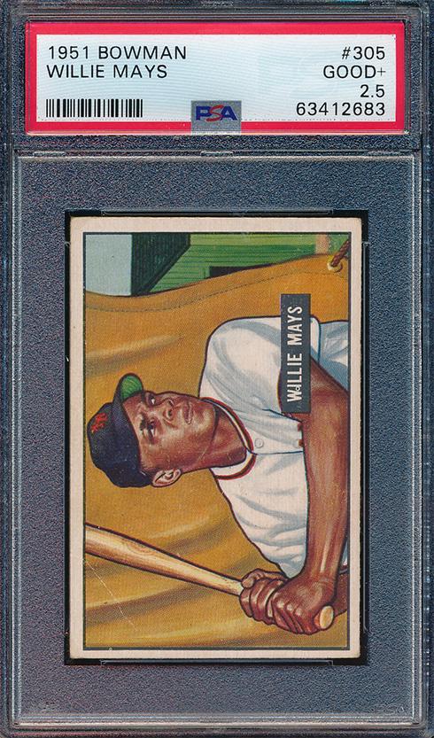 1951 Bowman Baseball #305 Willie Mays PSA 2.5 (1 of 2)