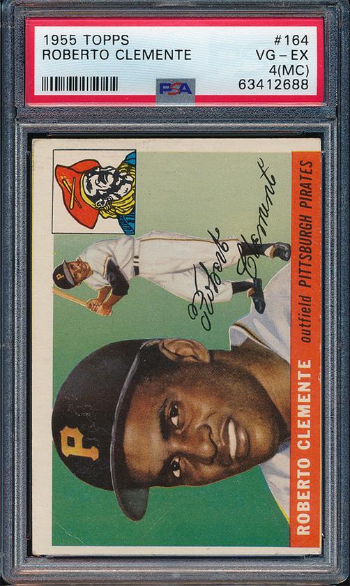 1955 Topps Baseball #164 Roberto Clemente PSA 4MC (1 of 2)