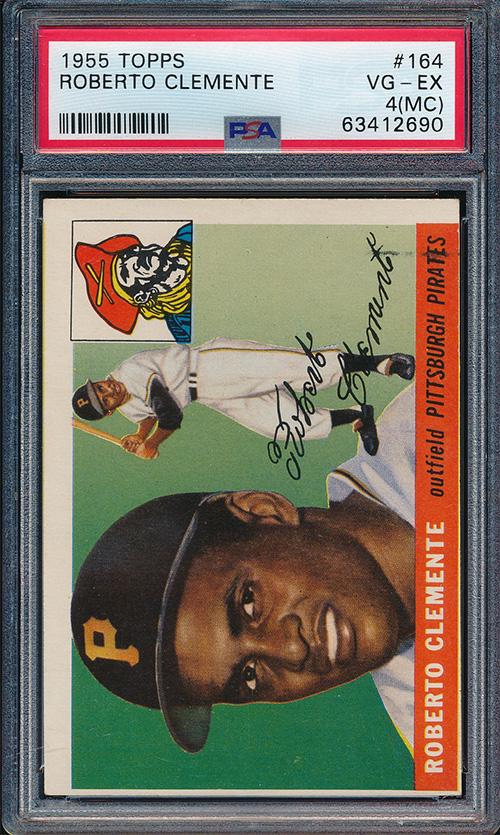 1955 Topps Baseball #164 Roberto Clemente PSA 4MC (1 of 2)