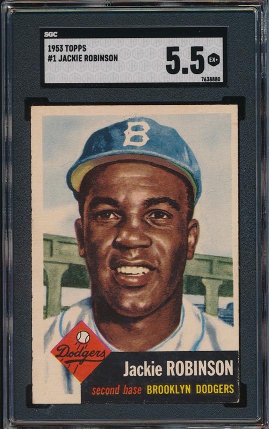 1953 Topps Baseball #1 Jackie Robinson SGC 5.5 (1 of 2)