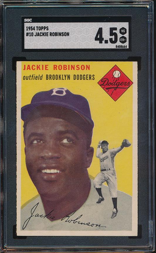 1954 Topps Baseball #10 Jackie Robinson SGC 4.5 (1 of 2)